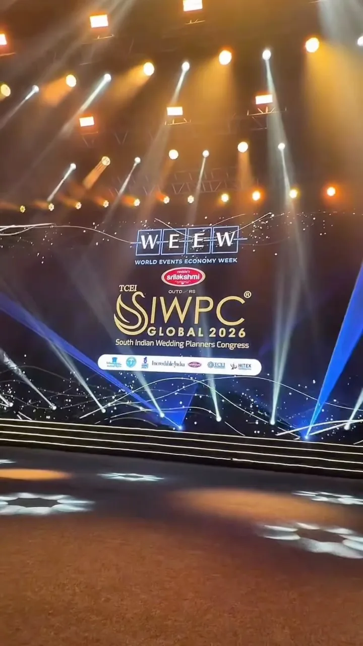 Stage lighting and production at SiWPC Global 2026, South Indian Wedding Planners Congress